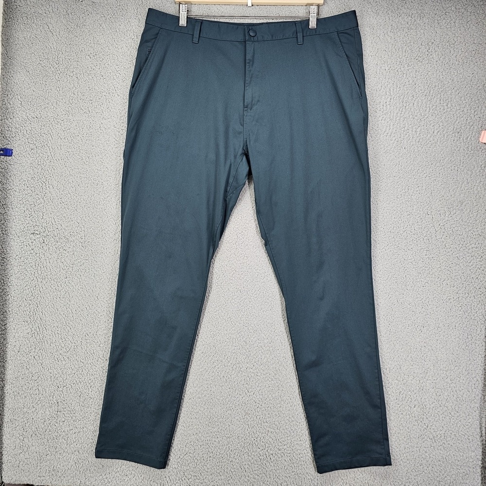 Rhone Commuter Pants Mens 40 Green Slim Fit Chino Performance Golf 100036